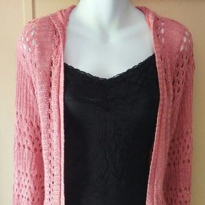 Maurices Crochet Hooded Cardigan